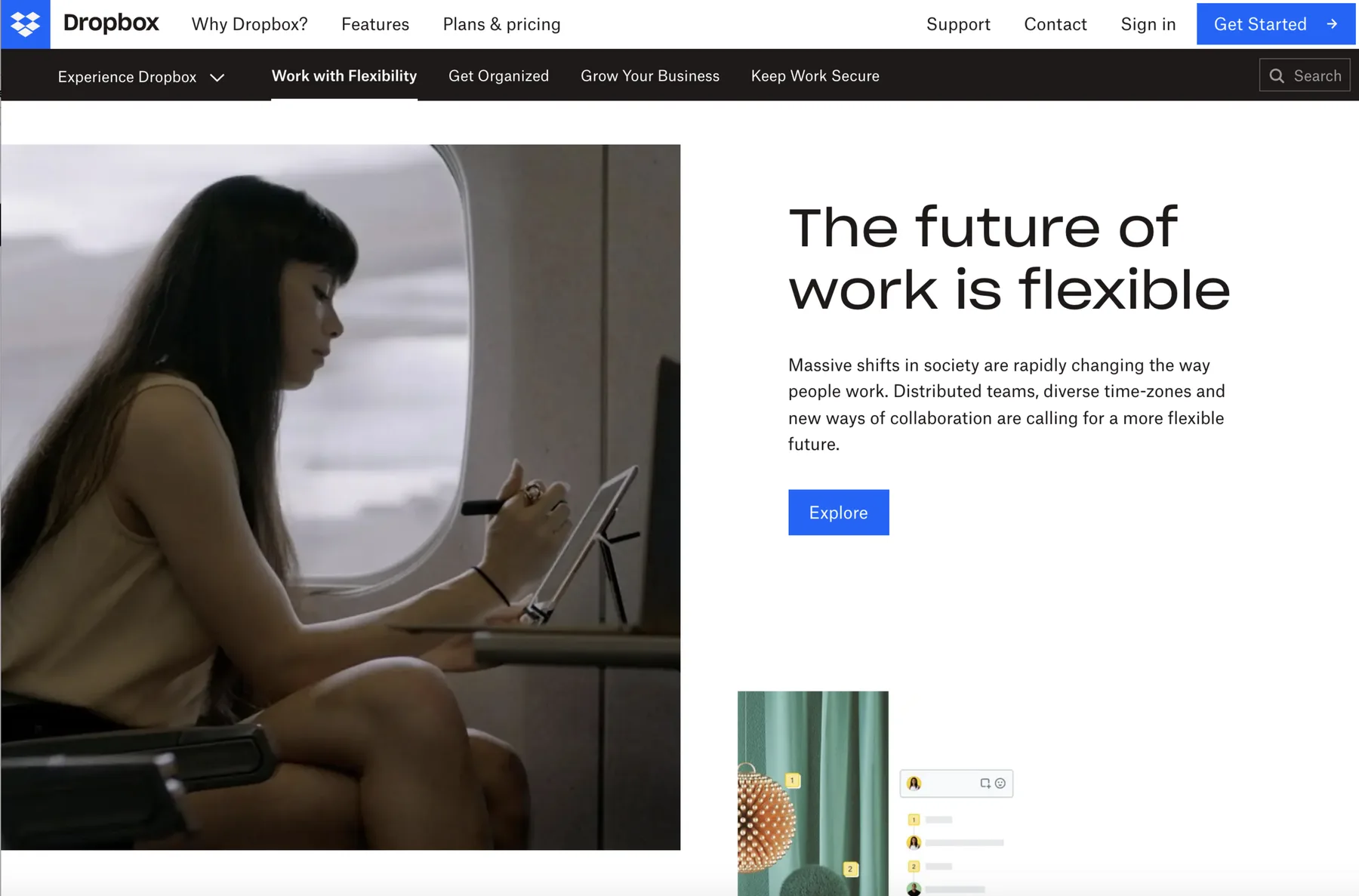 Experience Dropbox hub hero: The future of work is flexible
