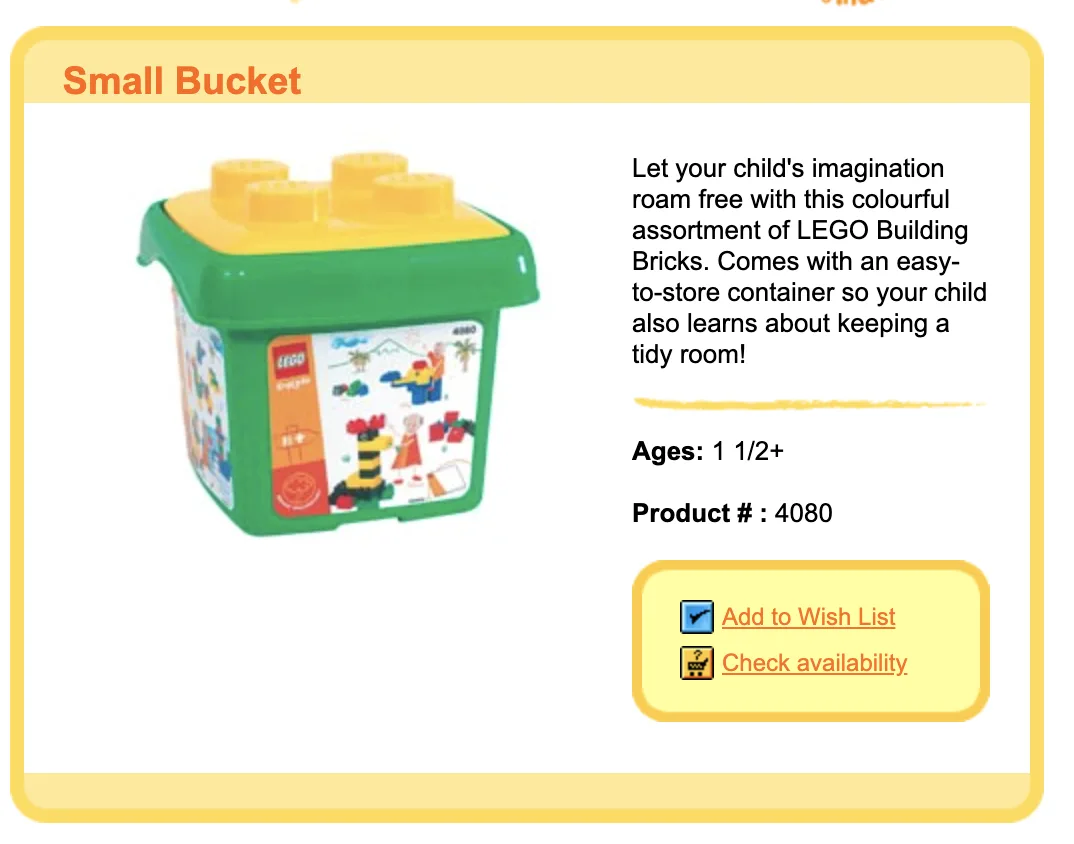 Product card for the Small Bucket: Let your child’s imagination roam free