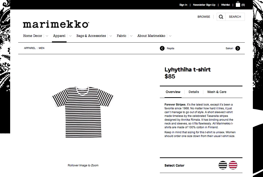 Product page for the Lyhythiha striped t-shirt: Forever Stripes