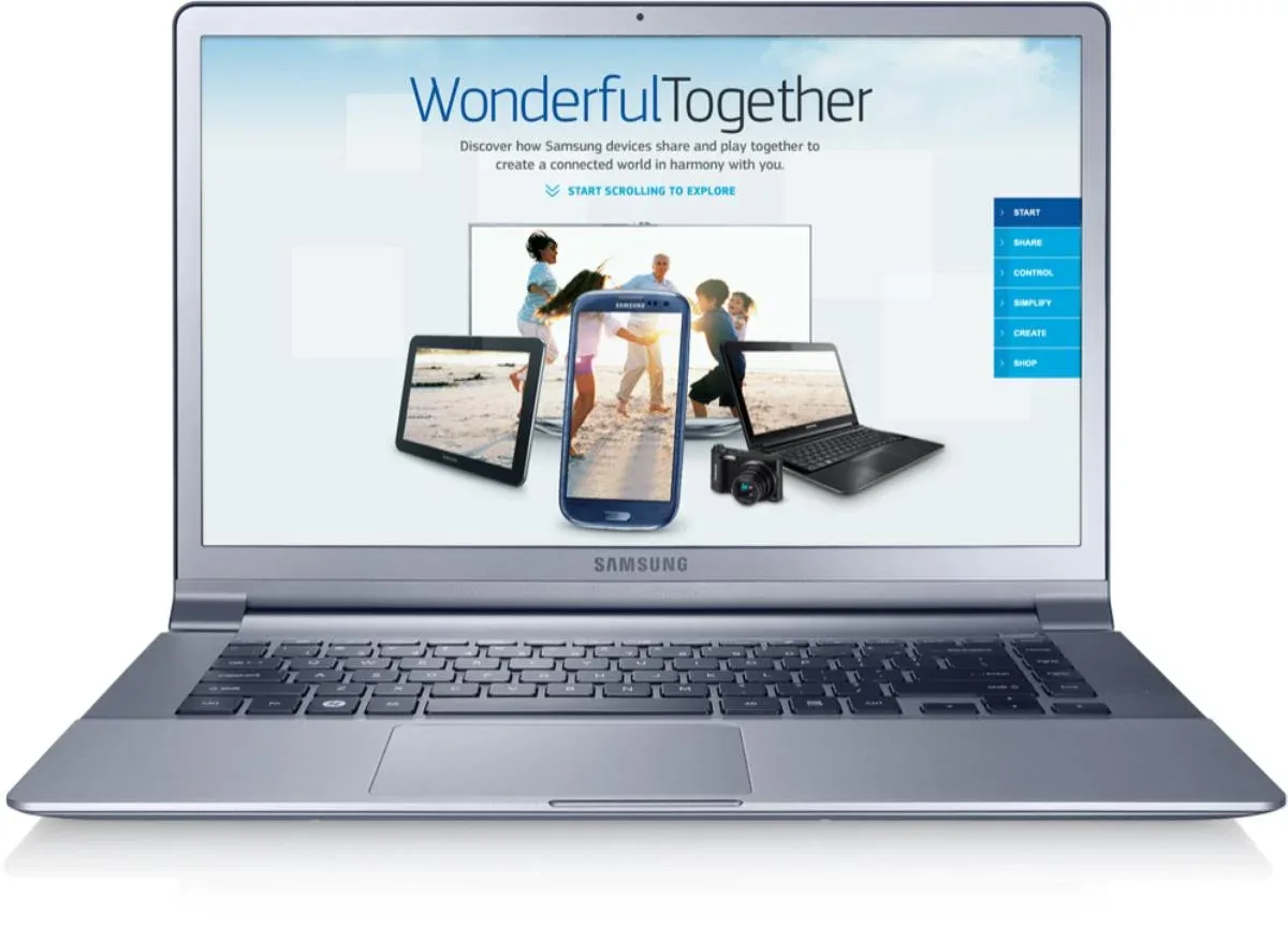 Samsung Wonderful Together experience on a laptop: Discover how Samsung devices share and play together