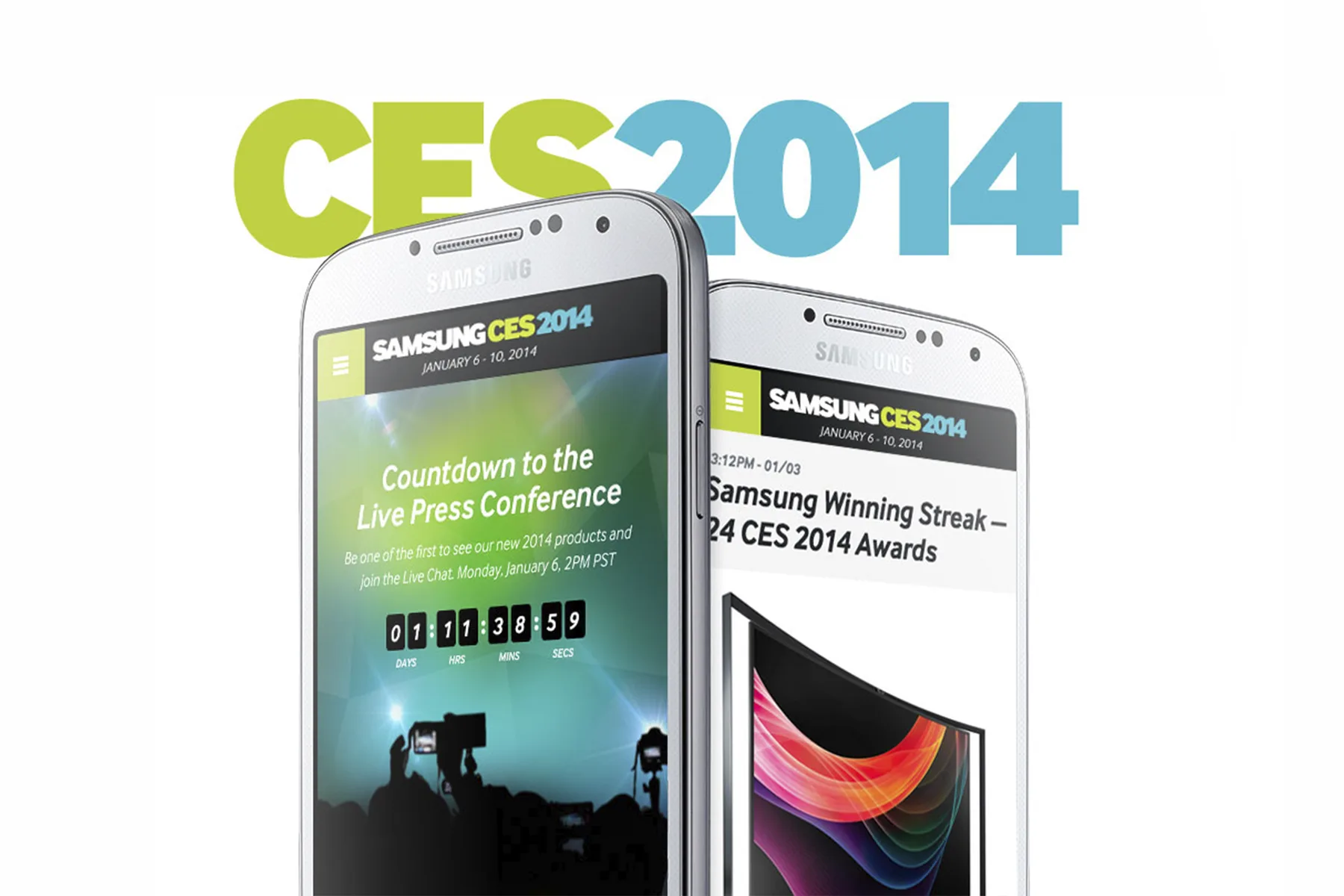 Samsung CES 2014 blog on two phones: countdown to the live press conference and 24 CES awards story